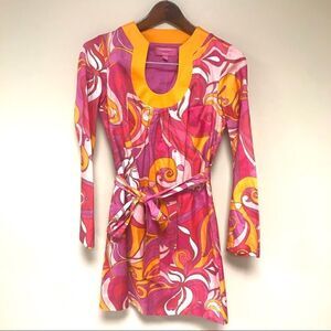 Trina Turk collection bright patterned dress size 0